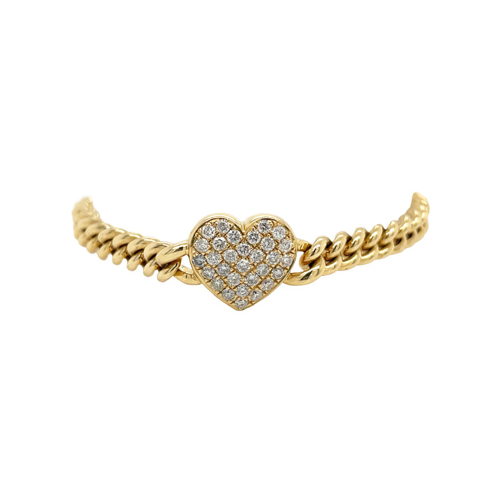 18kt Yellow Gold Diamond Link Bracelet