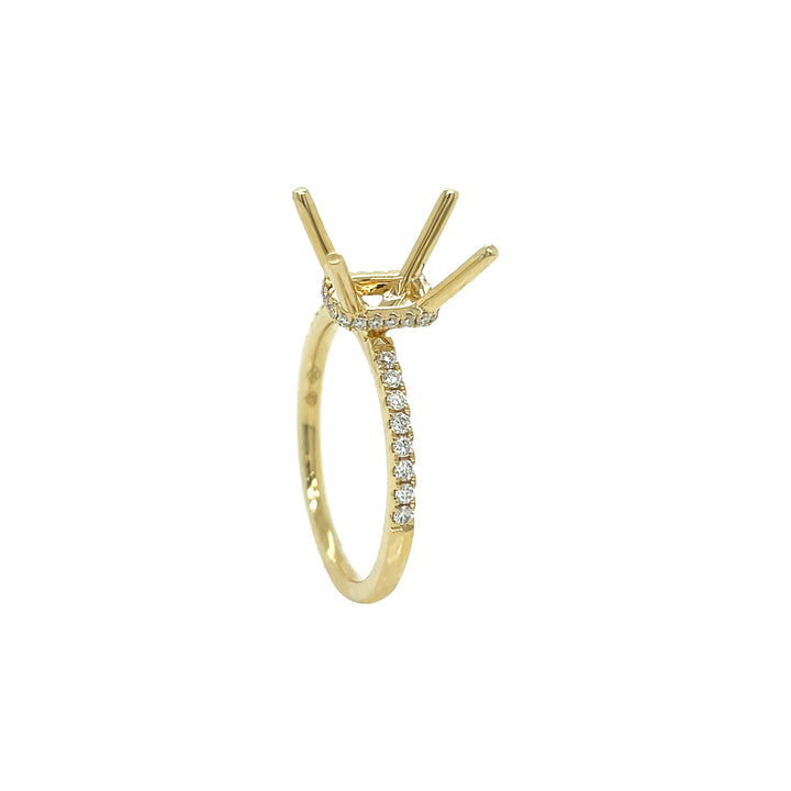 18kt Yellow Gold Diamond Semi-mount