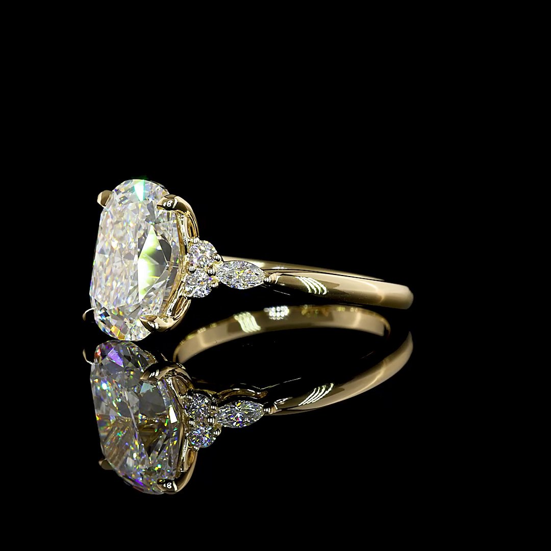 14kt Yellow Gold Lab Diamond Ring