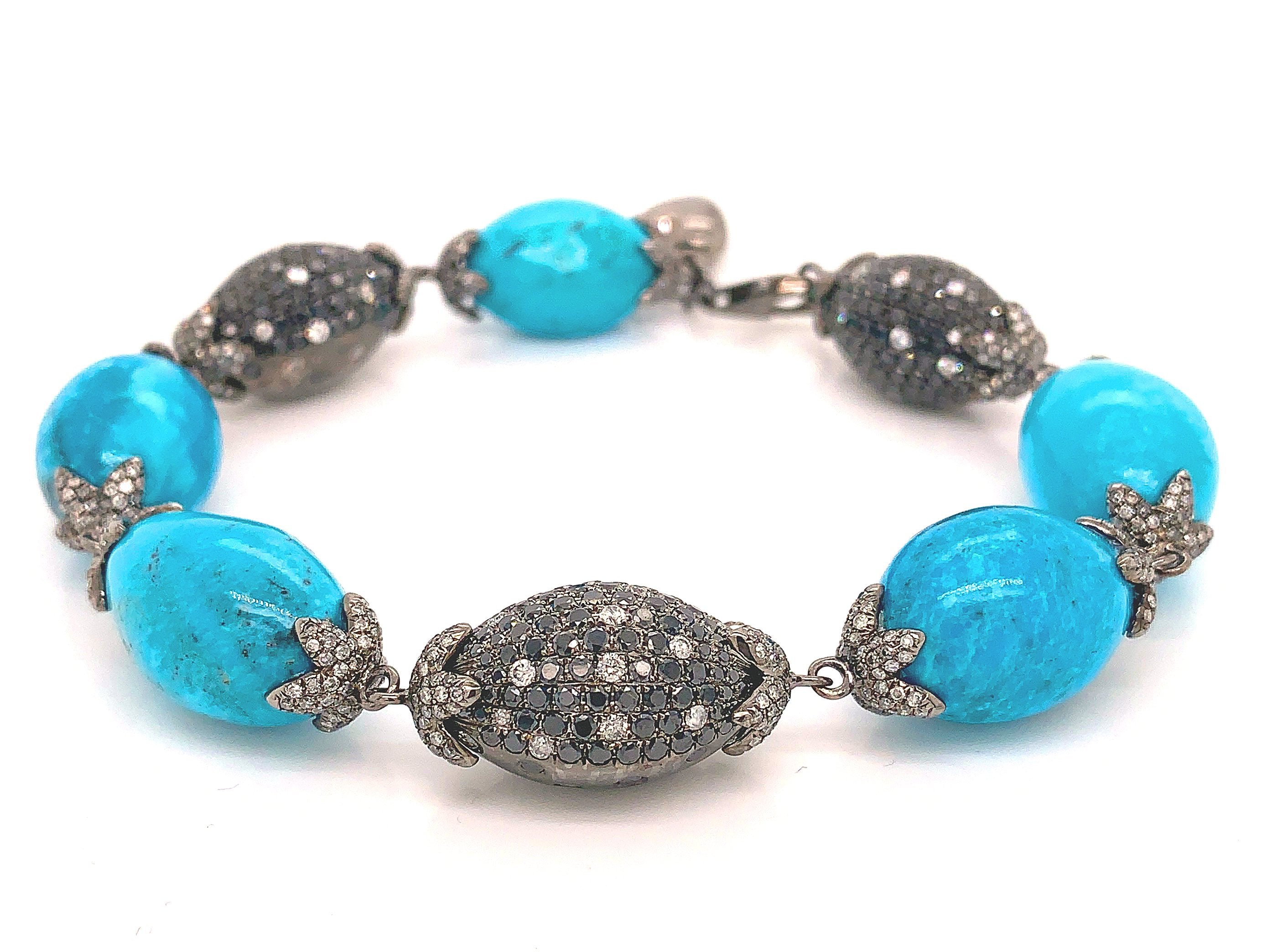 18kt Black Gold Black Diamond Bracelet