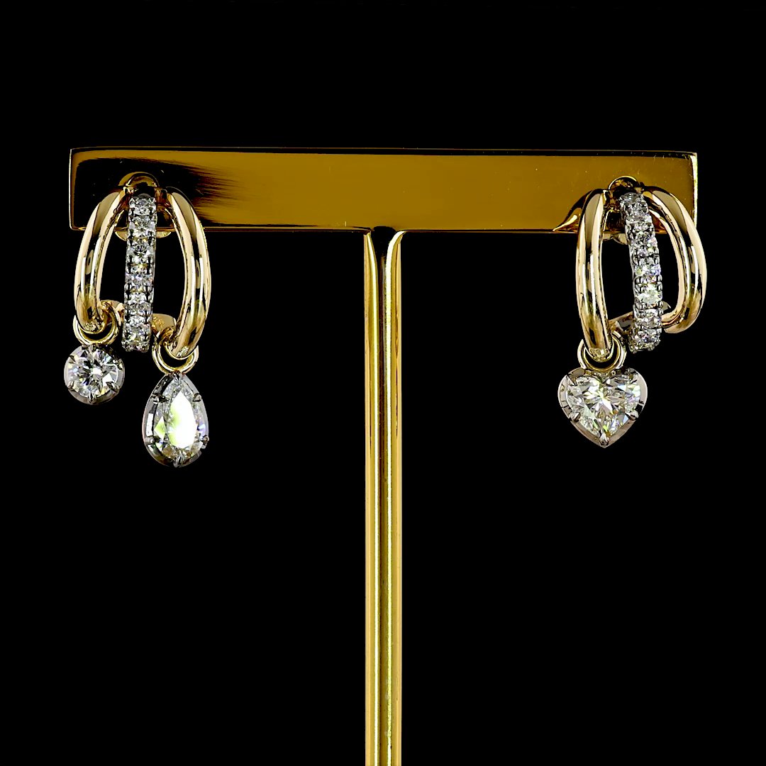 14kt Yellow Gold Lab Diamond Earrings