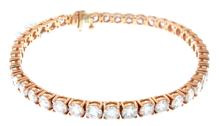 18kt Rose Gold Diamond Tennis Bracelet