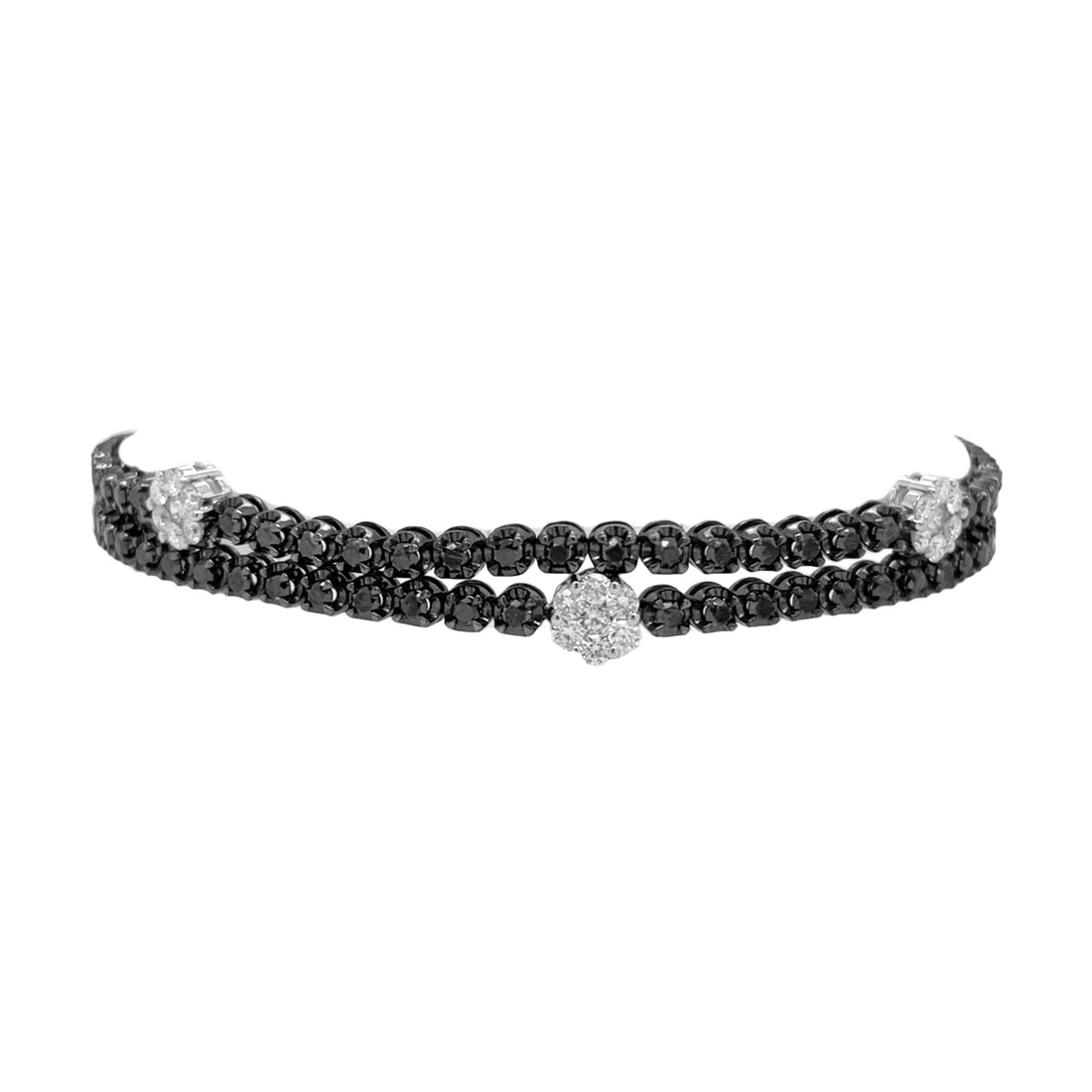 18kt Black and White Gold Diamond and Black Diamond Bracelet