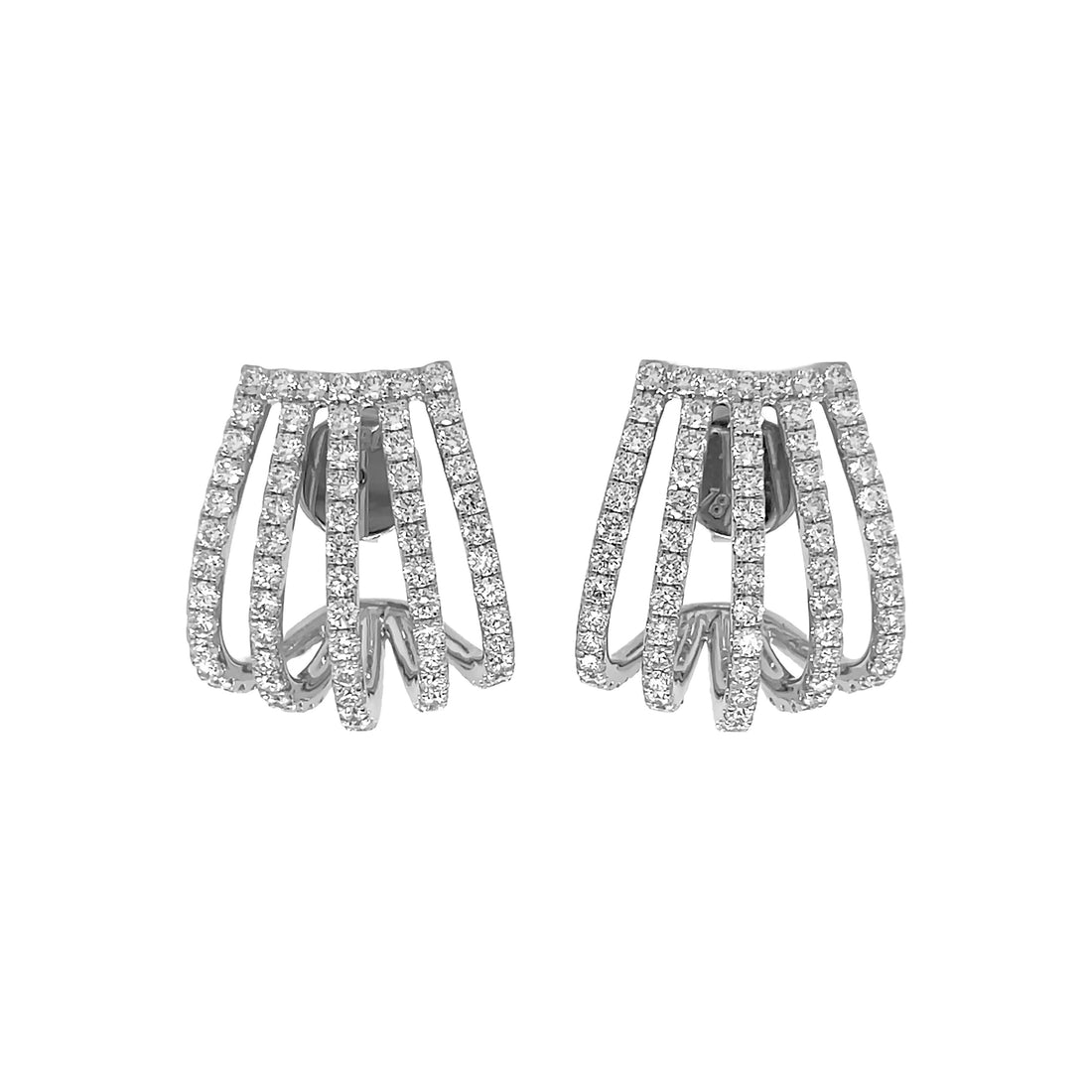 18kt White Gold Diamond Earrings