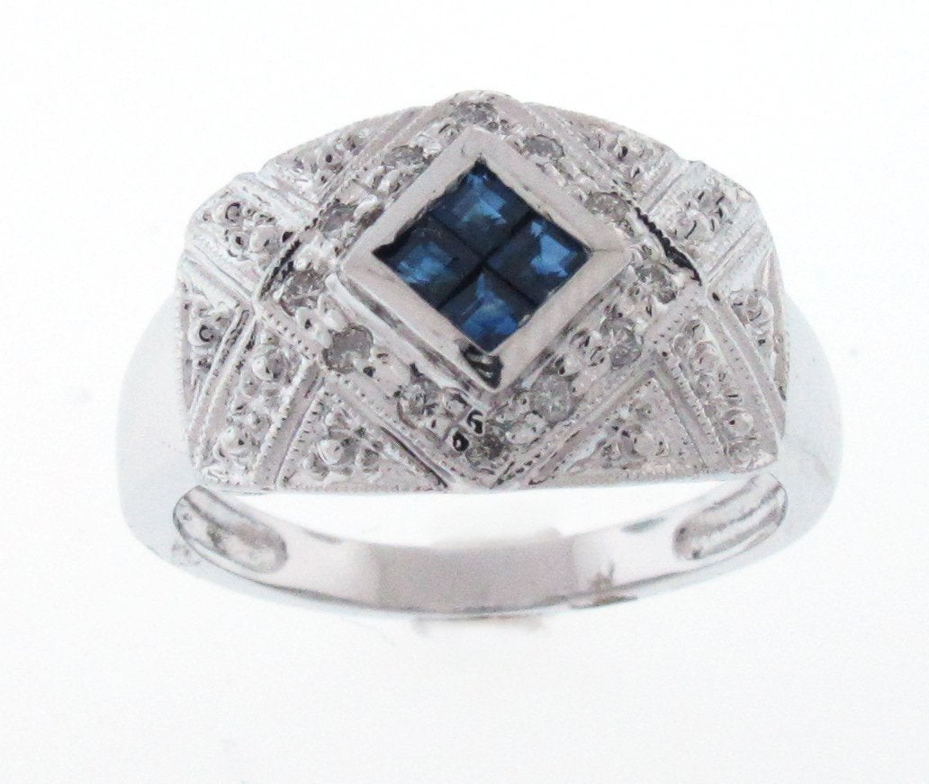 14kt White Gold Sapphire Ring