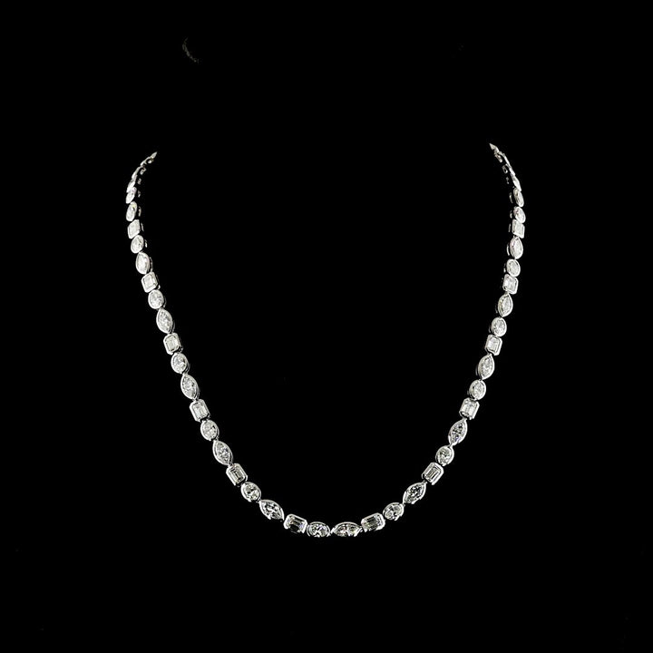 18kt White Gold Lab Diamond Tennis Necklace