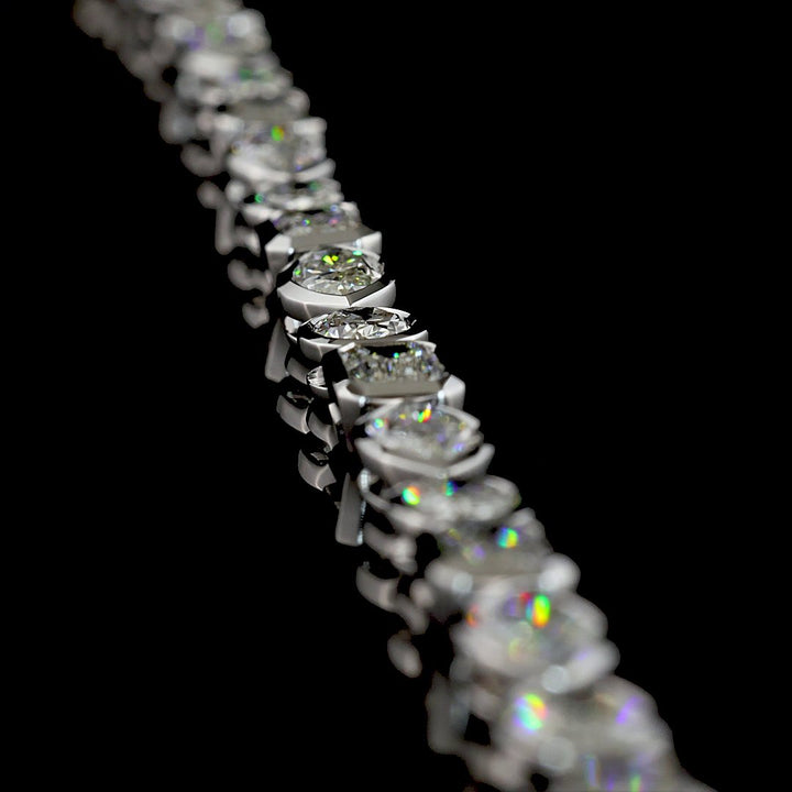 18kt White Gold Lab Diamond Tennis Necklace