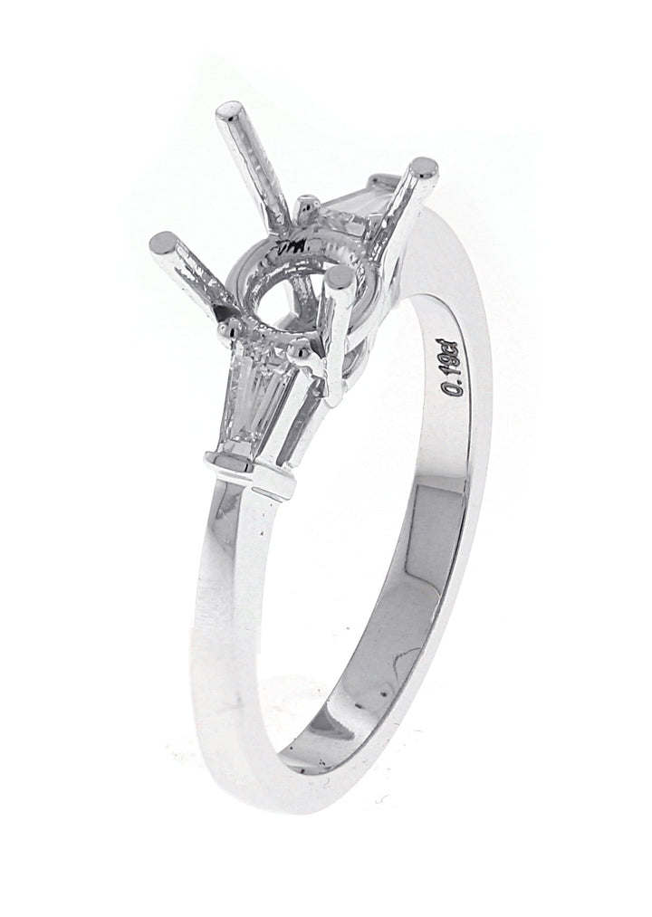 18kt White Gold Diamond Semi Mount