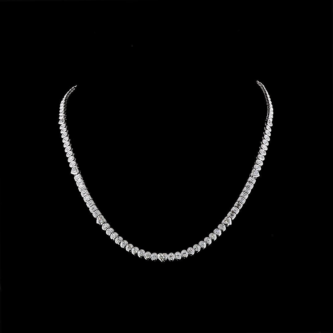 14kt White Gold Lab Diamond Tennis Necklace