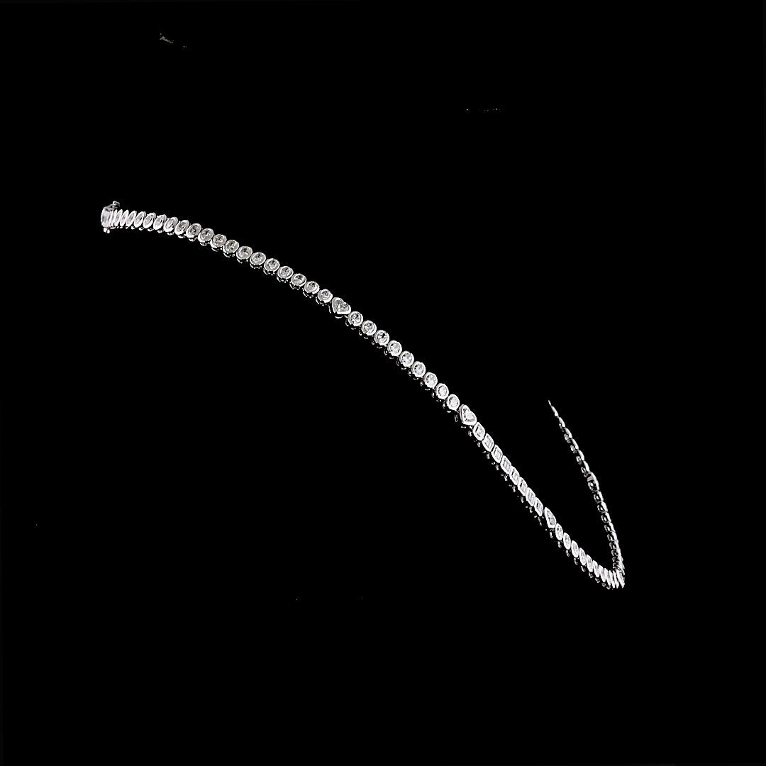 14kt White Gold Lab Diamond Tennis Necklace