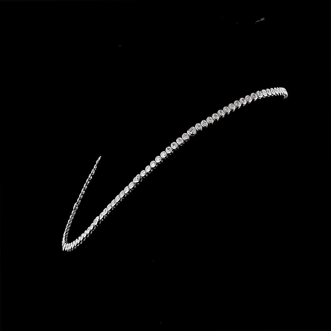 14kt White Gold Lab Diamond Tennis Necklace