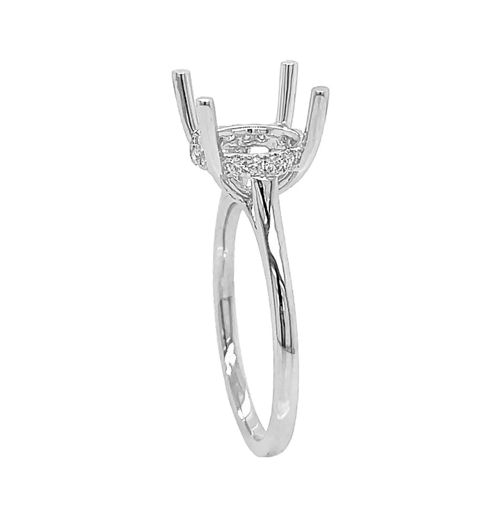 18kt White Gold Diamond Semi Mount
