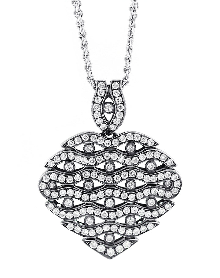 18kt Black Gold Diamond Pendant