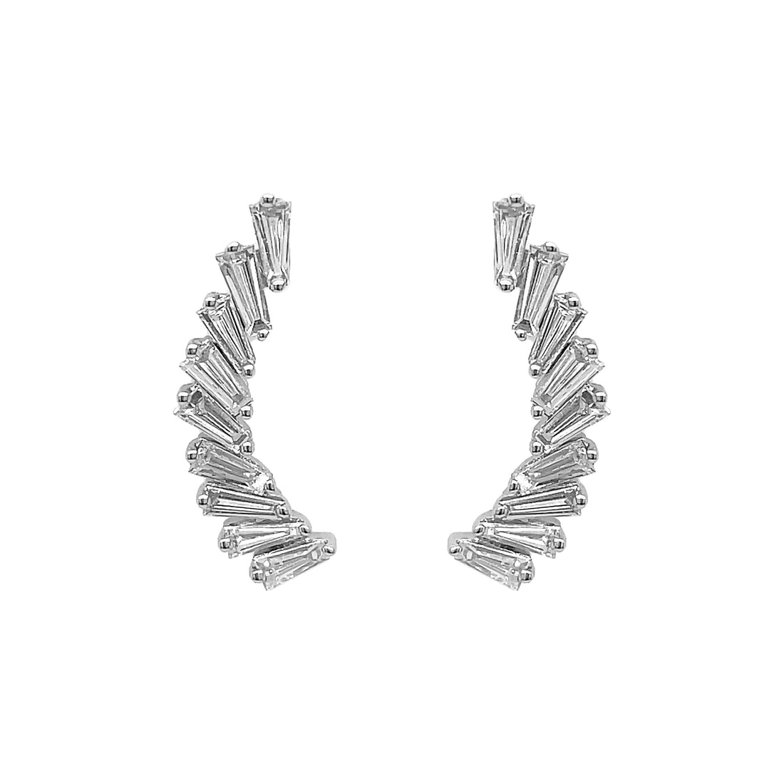 18kt White Gold Diamond Earrings