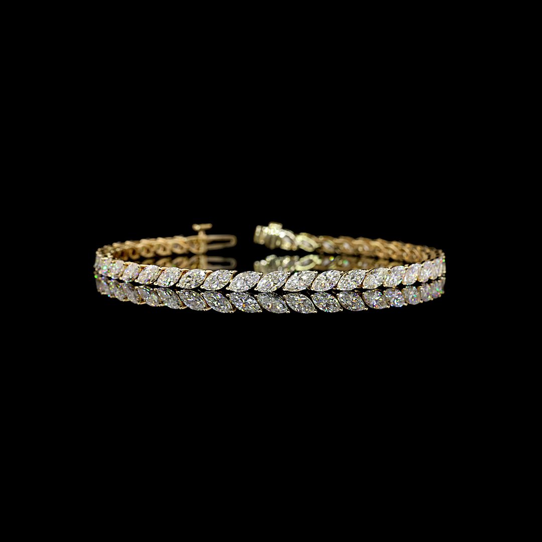 14kt Yellow Gold Lab Diamond Tennis Bracelet