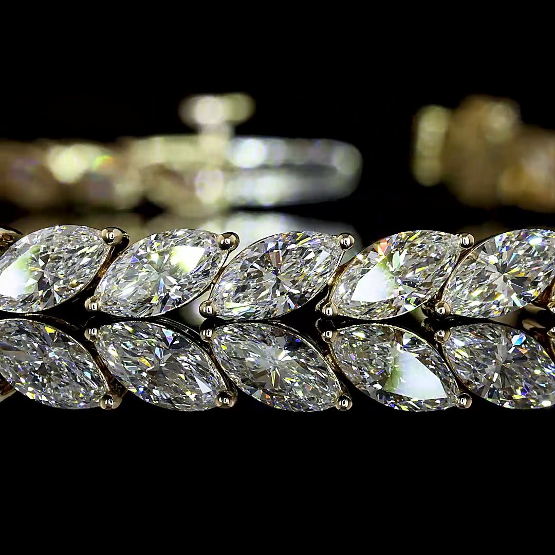 14kt Yellow Gold Lab Diamond Tennis Bracelet
