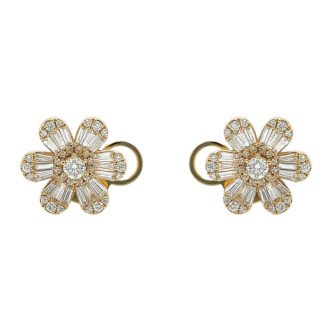 18kt Yellow Gold Diamond Earrings