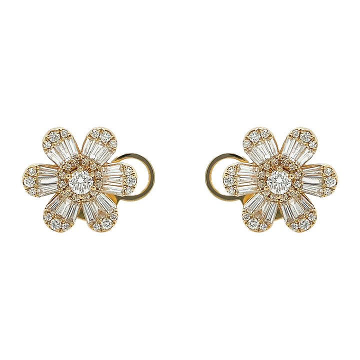 18kt Yellow Gold Diamond Earrings