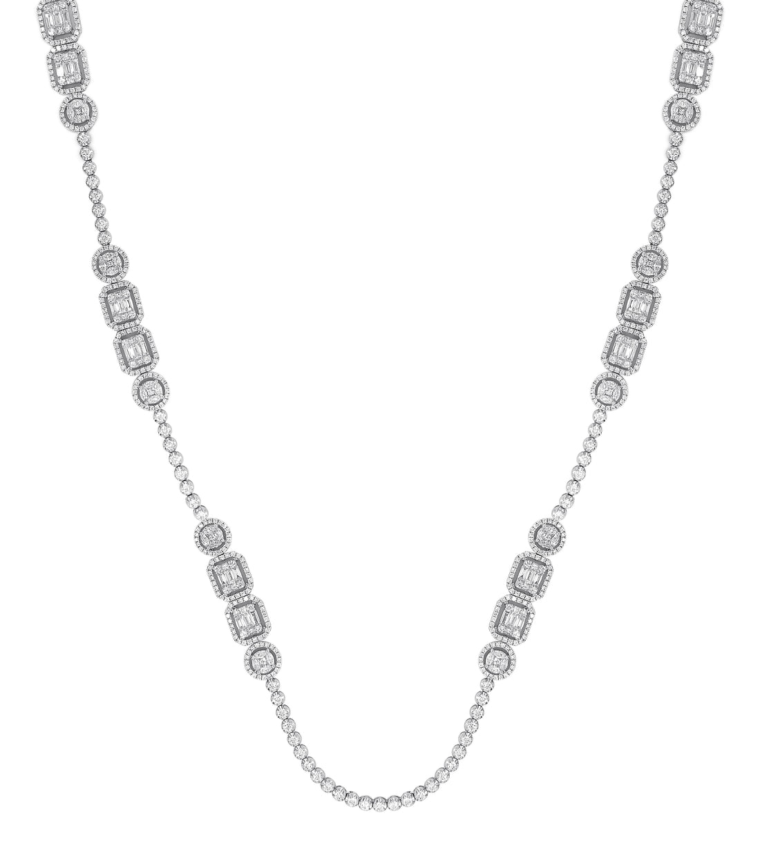 18kt White Gold Diamond Necklace