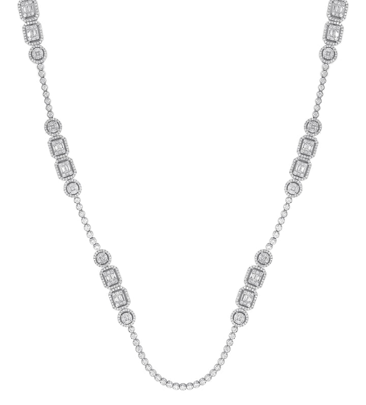 18kt White Gold Diamond Necklace