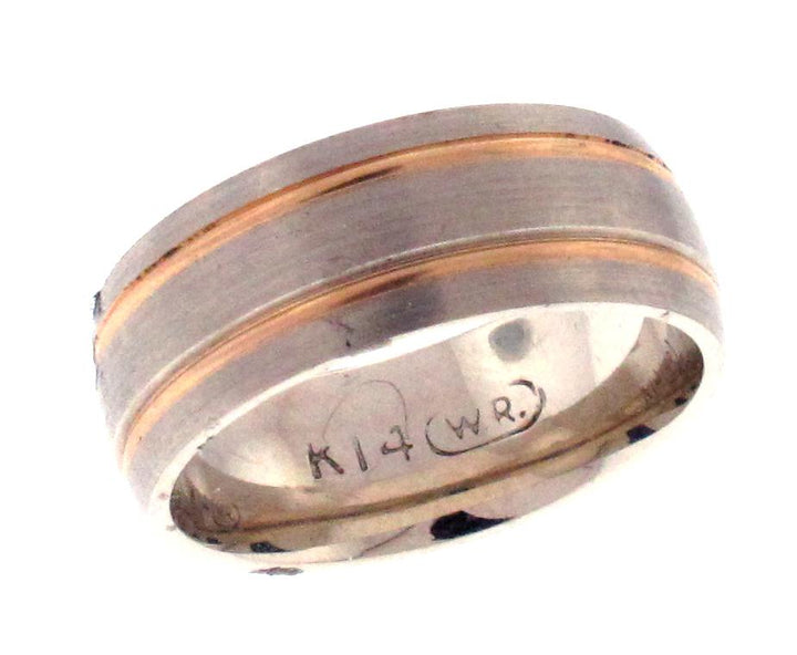 14kt White And Yellow Gold Wedding Band