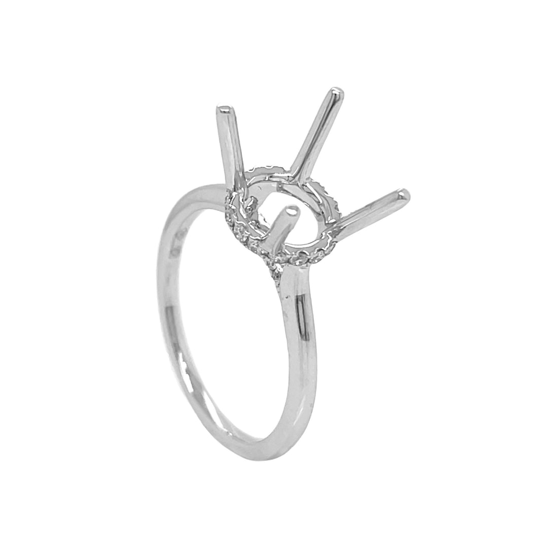 18kt White Gold Diamond Semi-mount