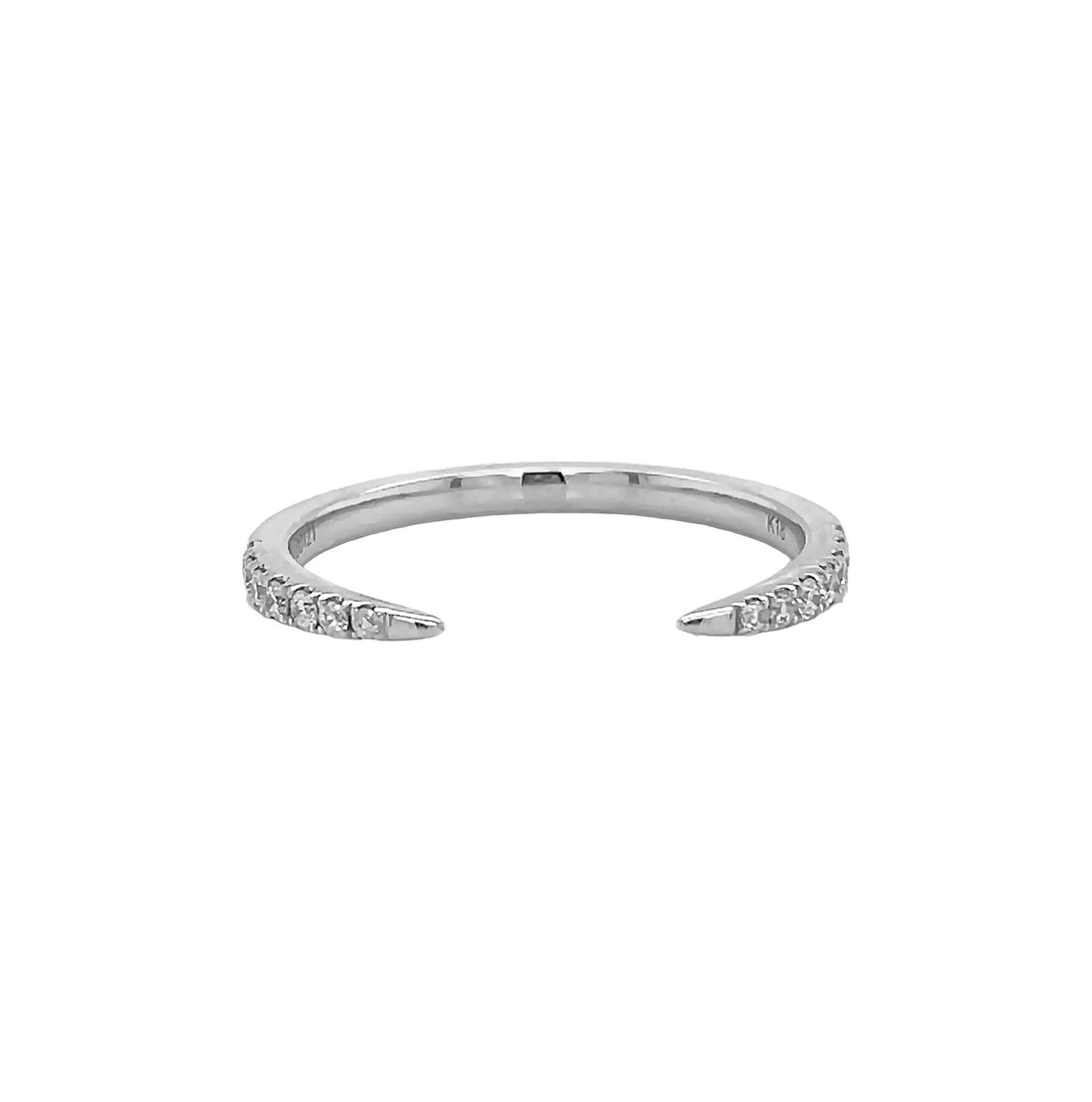 18kt White Gold Diamond Open Band