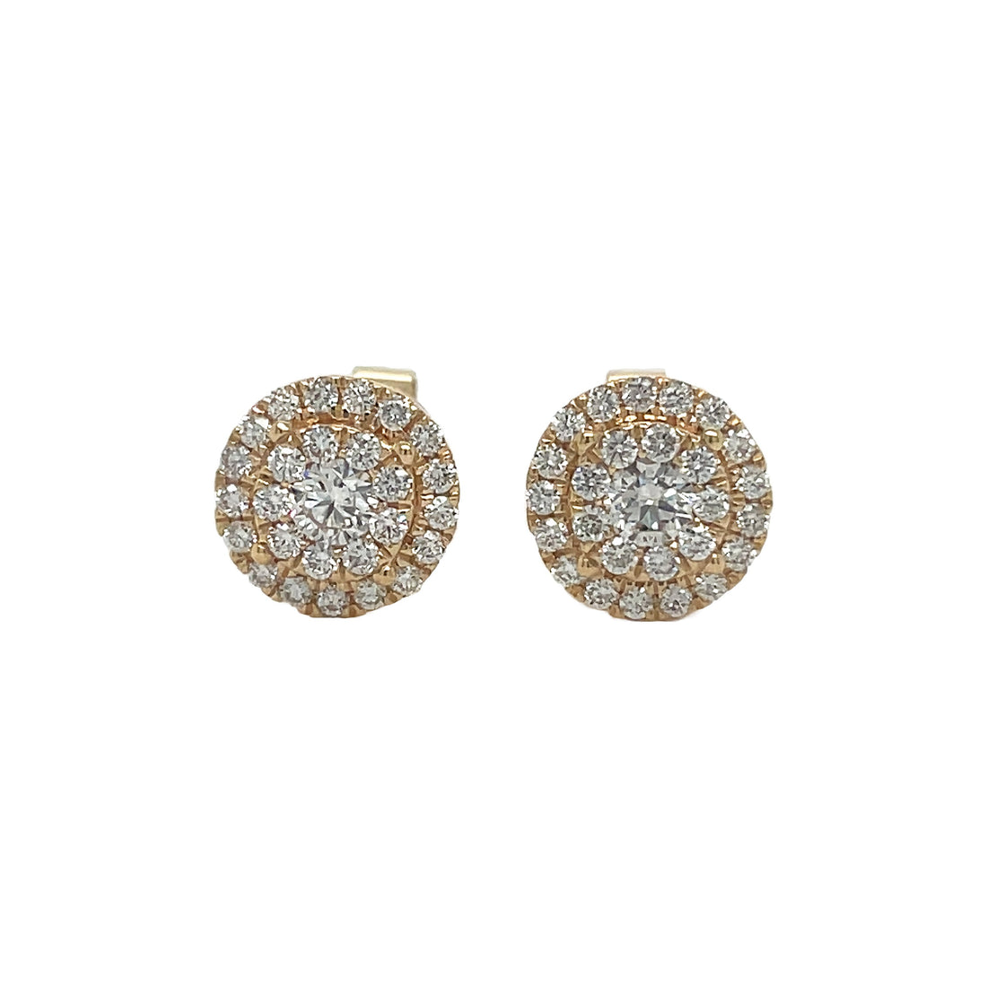18kt Yellow Gold Diamond Earrings