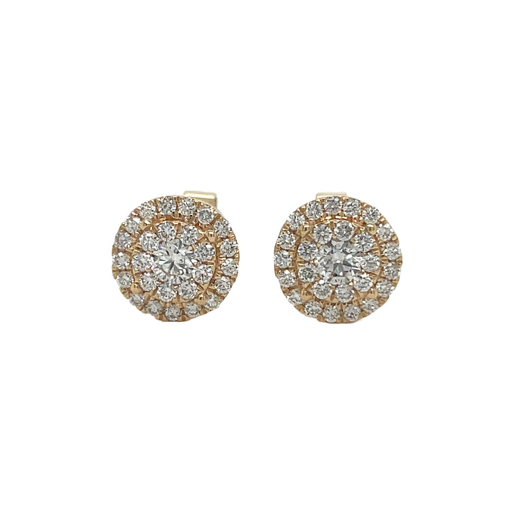 18kt Yellow Gold Diamond Earrings