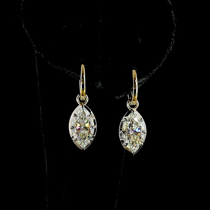 14kt Yellow Gold Lab Diamond Dangling Earrings