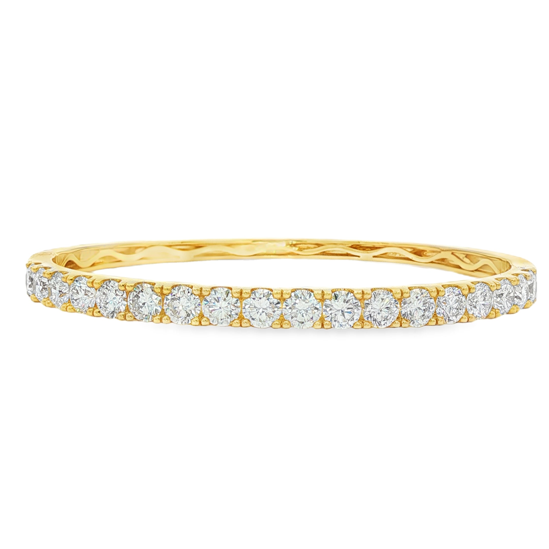 14kt Yellow Gold Lab Diamond Bangle
