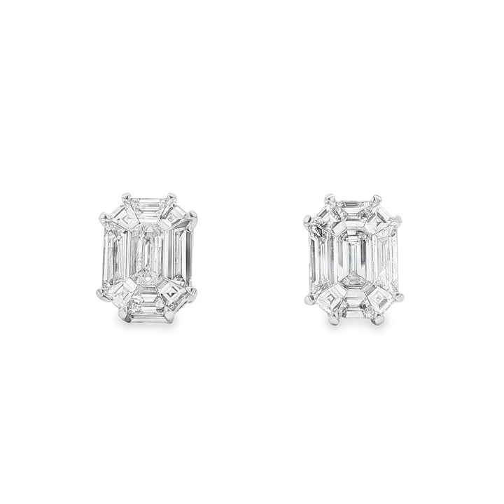 18kt White Gold Diamond Earrings