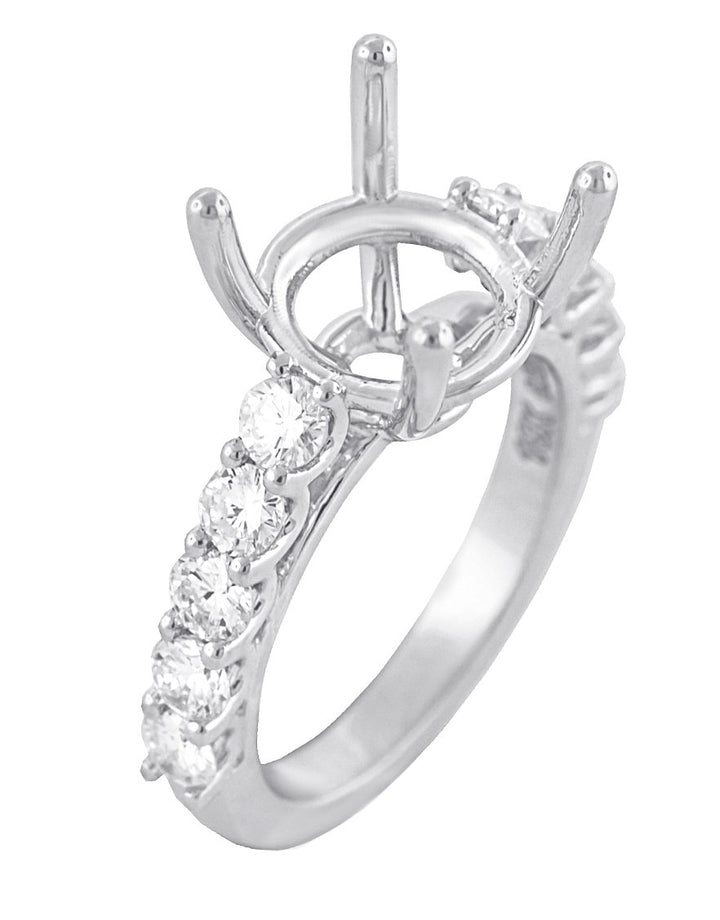 18kt White Gold Diamond Semi Mount