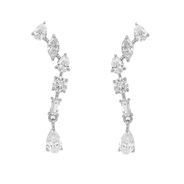 18kt White Gold Diamond Earrings