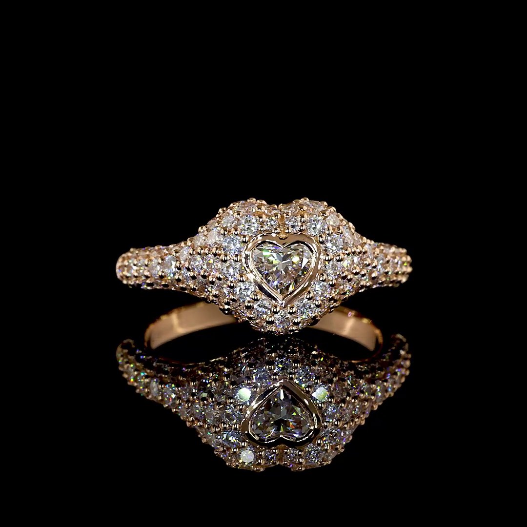 14kt Rose Gold Lab Diamond Ring