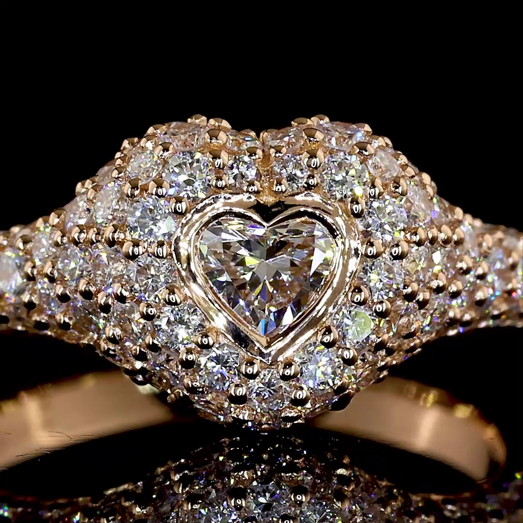 14kt Rose Gold Lab Diamond Ring