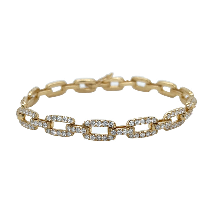 18kt Yellow Gold Diamond Link Bracelet