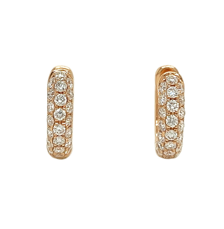 18kt Rose Gold Diamond Earrings