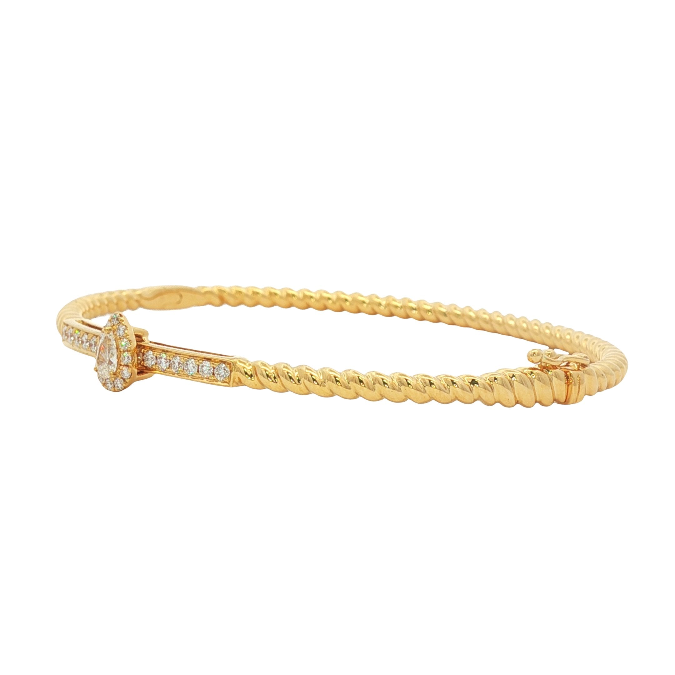 18kt Yellow Gold Diamond Bangle