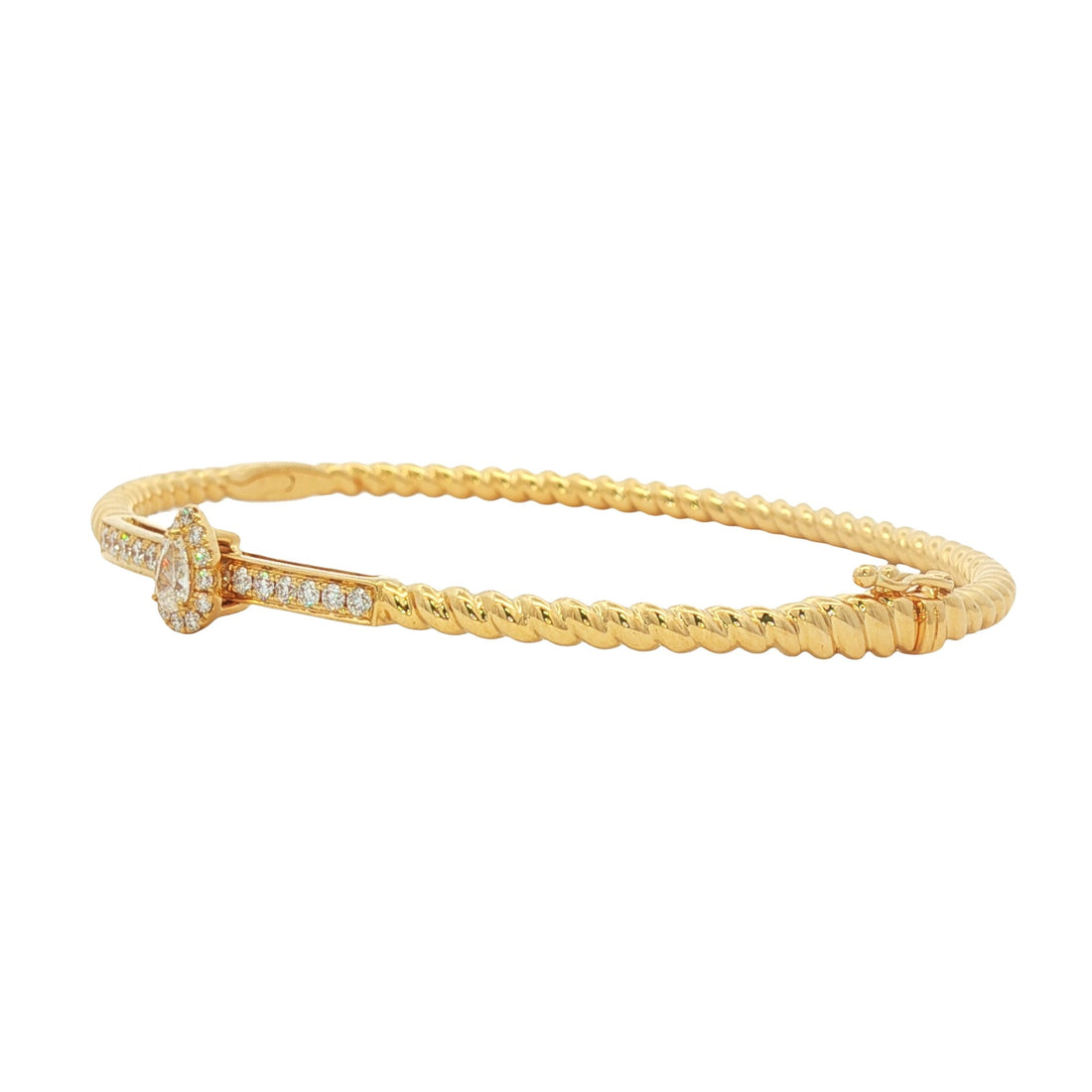 18kt Yellow Gold Diamond Bangle