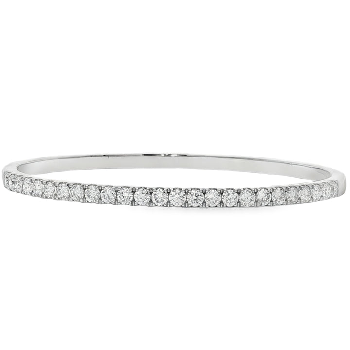 14kt White Gold Lab Diamond Bangle