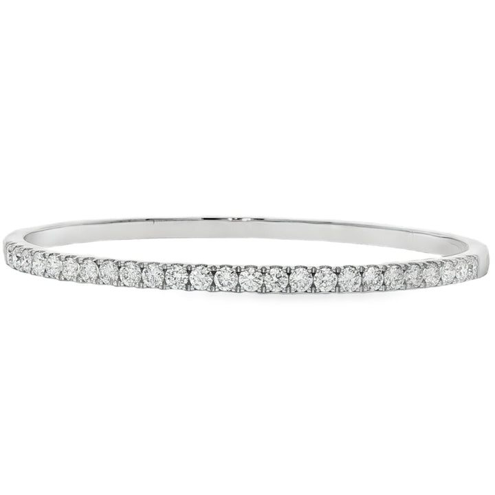 14kt White Gold Lab Diamond Bangle