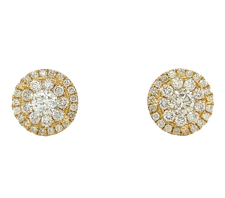 18kt Yellow Gold Diamond Earrings