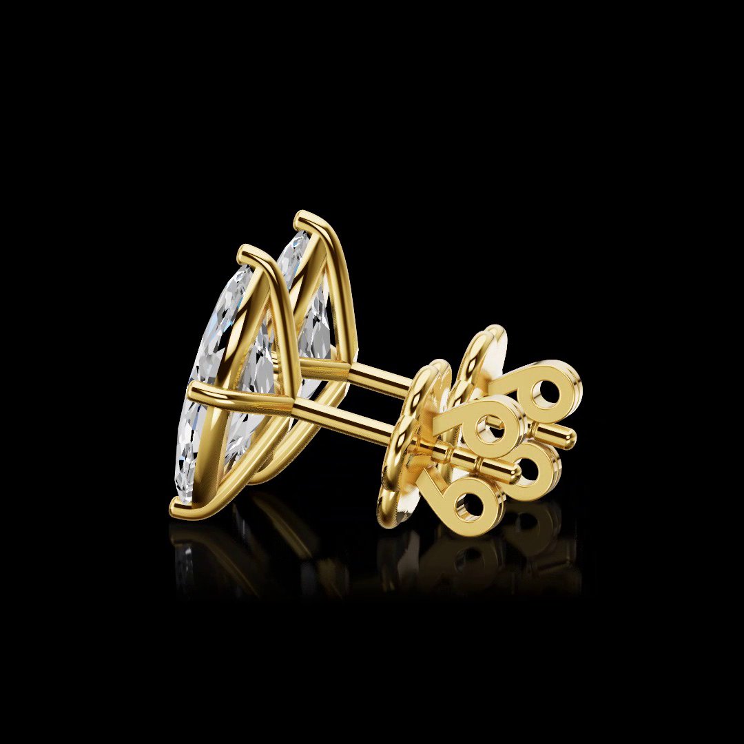 14kt Yellow Gold Lab Diamond Studs