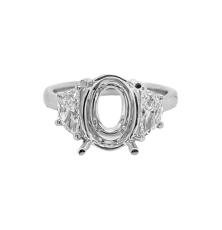 18kt White Gold Diamond Semi Mount