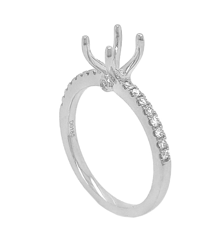 18kt White Gold Diamond Semi Mount