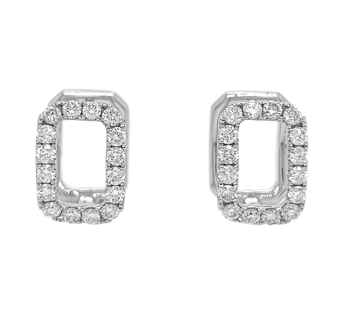 18kt White Gold Diamond Earrings