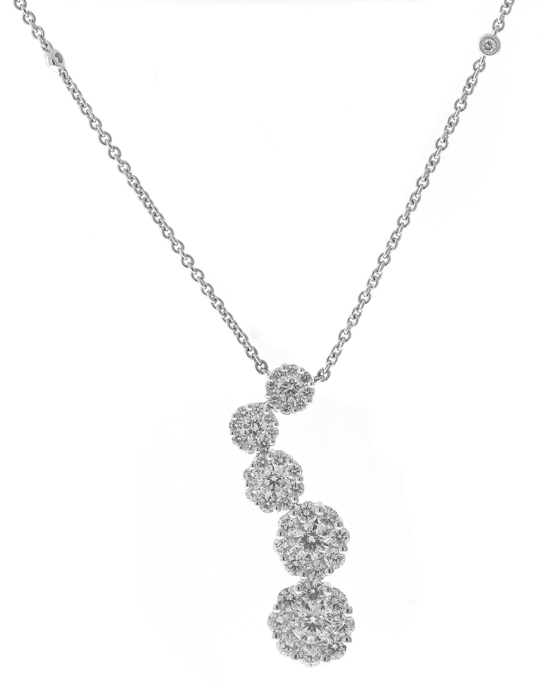 18kt White Gold Diamond Necklace