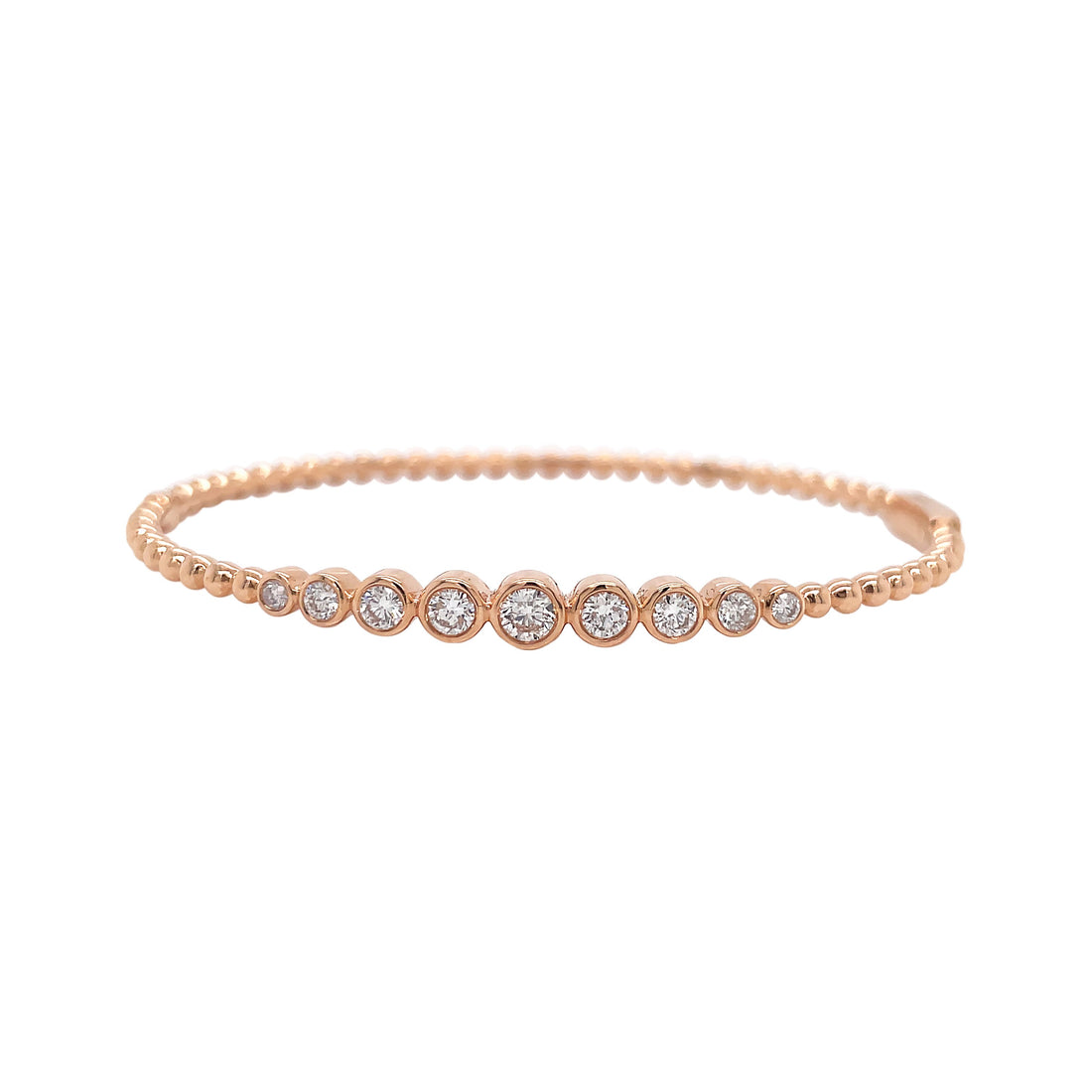 18kt Rose Gold Diamond Bangle