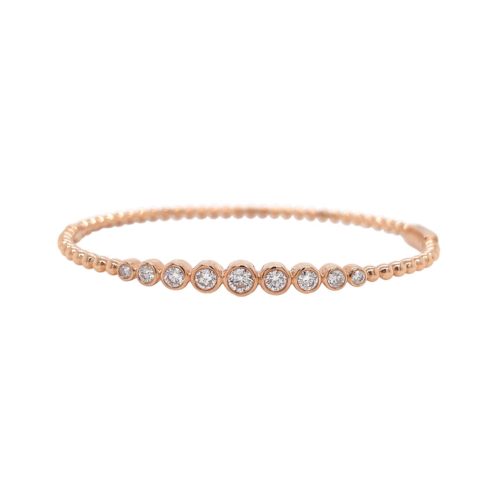 18kt Rose Gold Diamond Bangle
